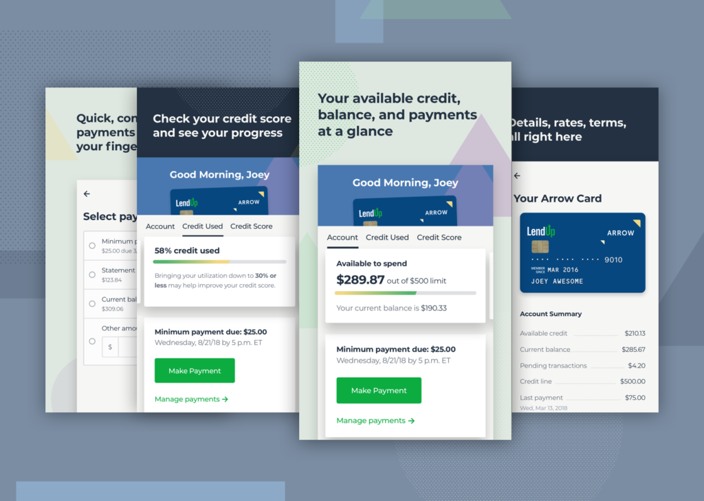 The eventual iOS Card app design in 2018 (App Store screens).